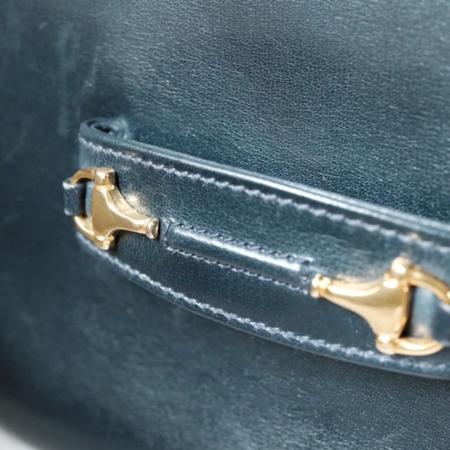 Gucci Vintage 1970s 跨越半世紀珍稀典藏 經典馬銜扣翻蓋單肩包-6