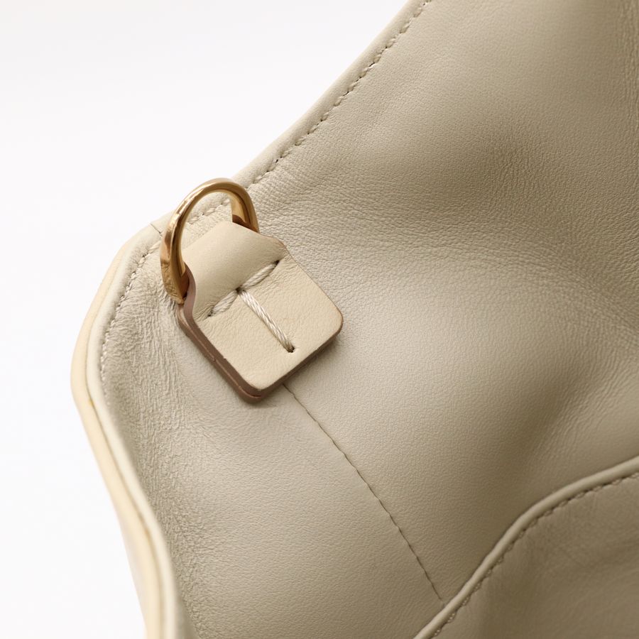 Tod's 經典 T Timeless T-Box 溫柔米色 皮革 金釦 兩用手提包 腋下包 肩背包-15