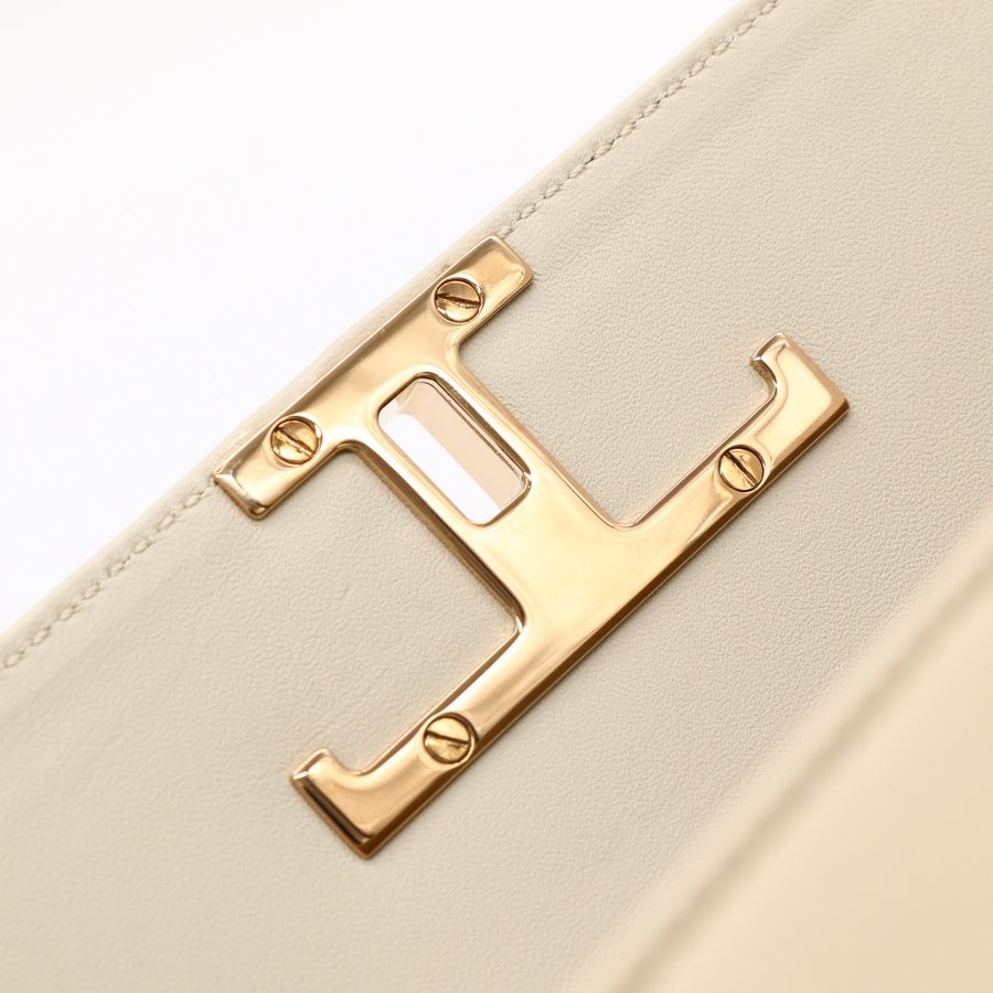 Tod's 經典 T Timeless T-Box 溫柔米色 皮革 金釦 兩用手提包 腋下包 肩背包-16