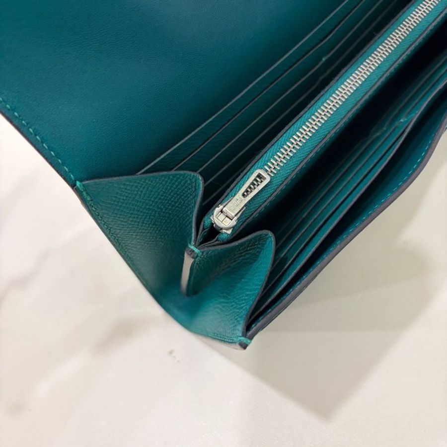 Hermes Constance long wallet Vert Jade-9