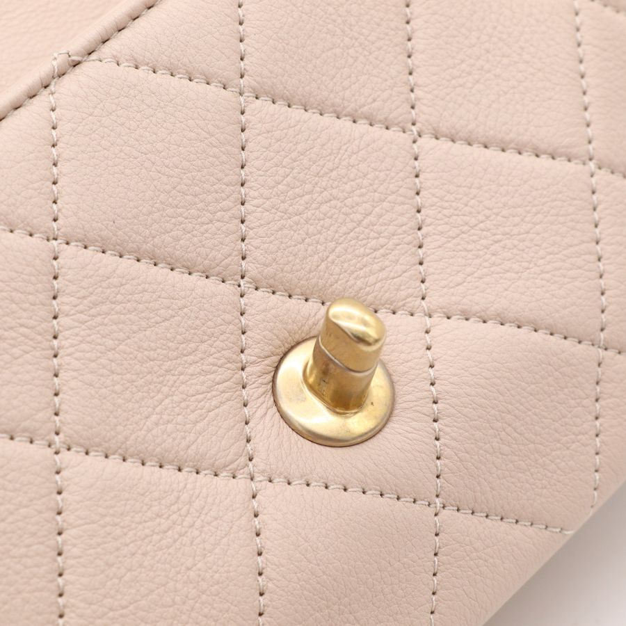 Chanel 香奈兒 CF腰包 裸粉色 牛皮 復古金釦 斜挎包 腰包-20