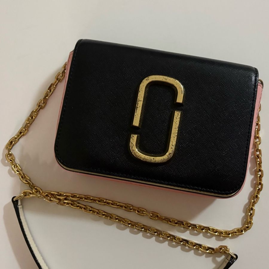 Marc Jacobs 黑粉拼色相機包-0