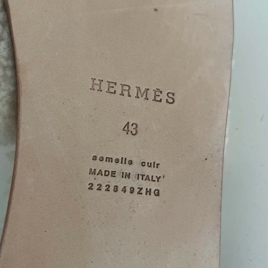 Hermes • 經典男款羊羔毛H拖-8