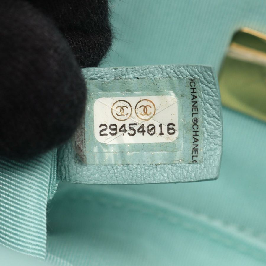 香奈兒 (CHANEL) 19 鏈條腰帶臀包,羊皮材質,綠色,混色五金,二手女款-4