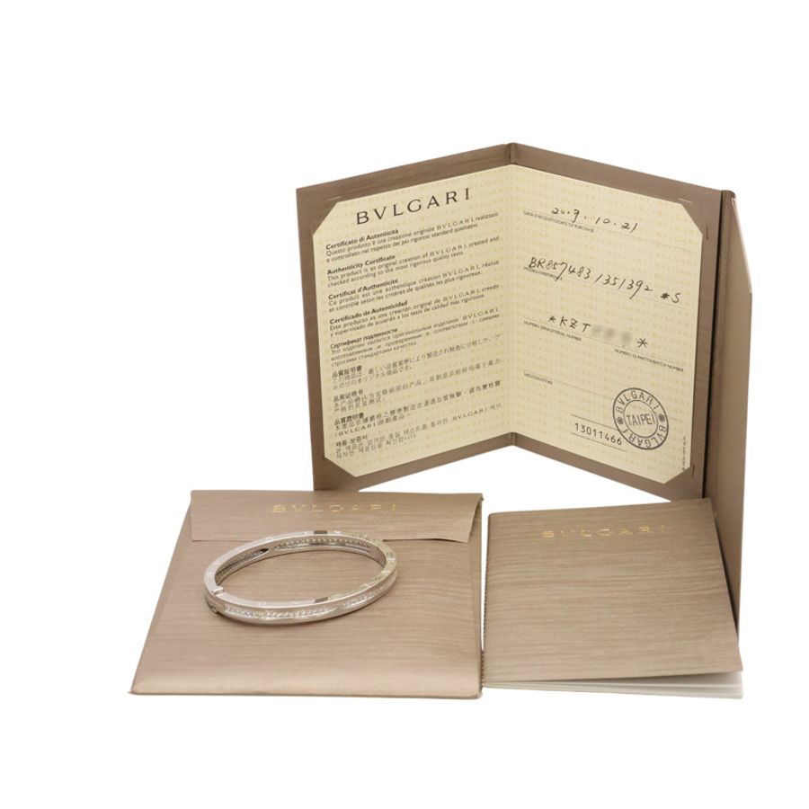 BVLGARI 寶格麗 B.zero1 手環 18K白金 鑽石 351392-7