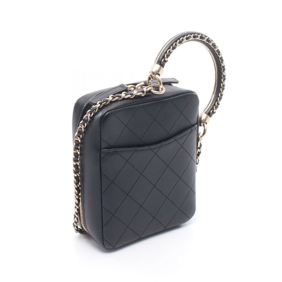 香奈兒 (CHANEL) 絎縫鏈條斜背包 AS1753 黑色皮革 GHW 二手 CC-1