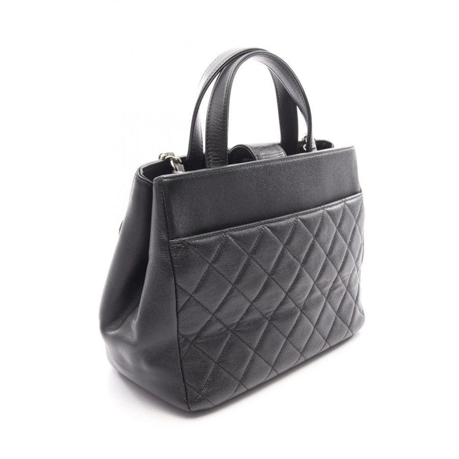 香奈兒 (CHANEL) 商務系列鏈條斜背包 A93750 黑色皮革金色五金二手-1