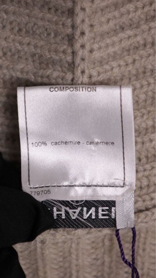 Chanel 08年灰色山羊绒V领无袖针织背心上衣外套-35