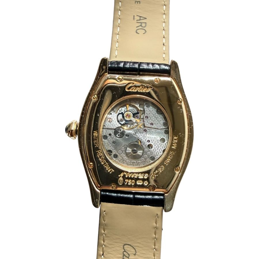 【CPCP典藏風格】Cartier 卡地亞 Tortue 大型款 18K黃金 W1531851|罕見 PARIS 面盤 / 正裝男錶-4