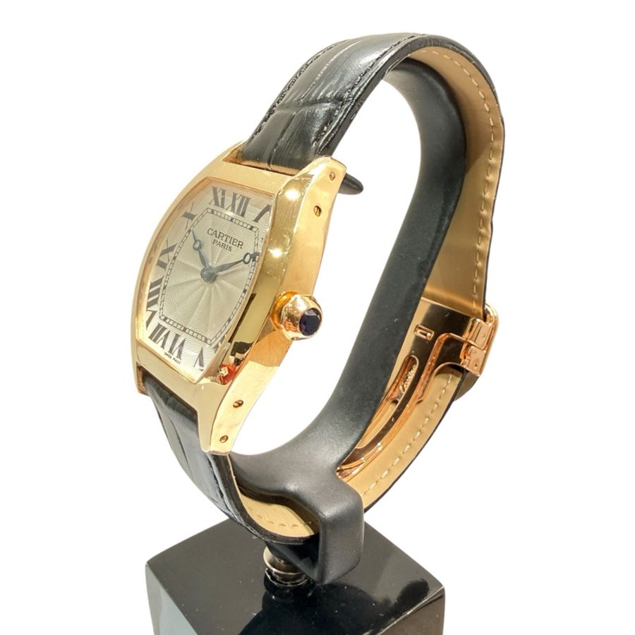 【CPCP典藏風格】Cartier 卡地亞 Tortue 大型款 18K黃金 W1531851|罕見 PARIS 面盤 / 正裝男錶-5