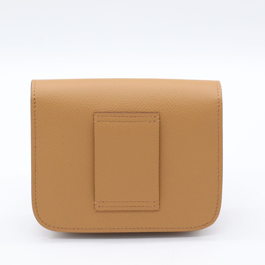 Hermès Constance Slim Biscuit 餅乾色  Epsom 小牛皮 金扣 短夾 皮夾-2