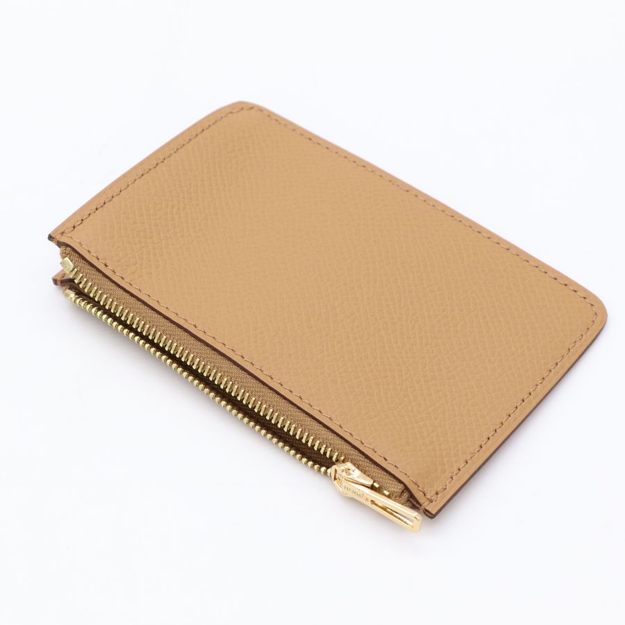 Hermès Constance Slim Biscuit 餅乾色  Epsom 小牛皮 金扣 短夾 皮夾-15
