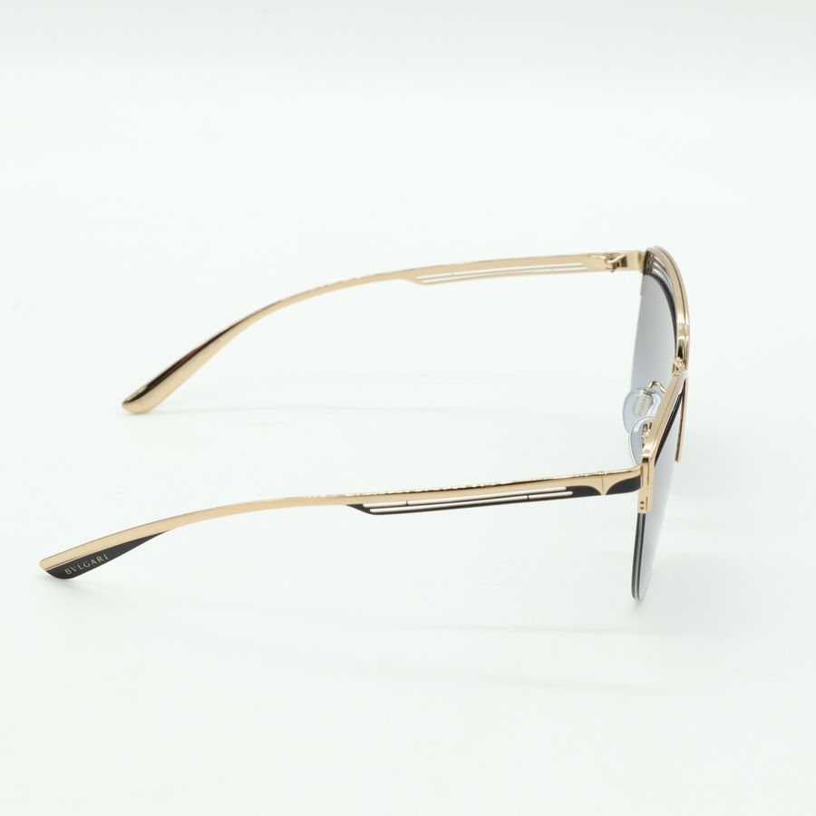 Bvlgari 寶格麗 藍黑色漸層 金屬邊框 貓眼 太陽眼鏡 墨鏡-6