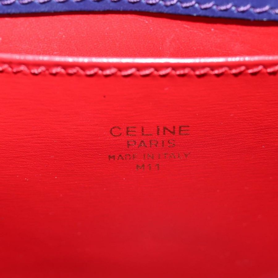 【日本直送】CELINE 手提包 皮革 2way 紫色金色 正品 191842V-10