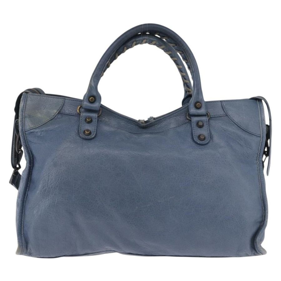 【日本直送】BALENCIAGA 城市手提包 皮革 兩用 藍色 115748 正品 193079V-1