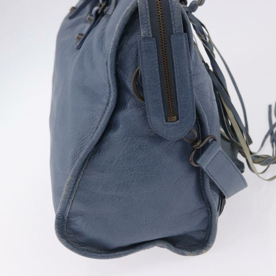 【日本直送】BALENCIAGA 城市手提包 皮革 兩用 藍色 115748 正品 193079V-3