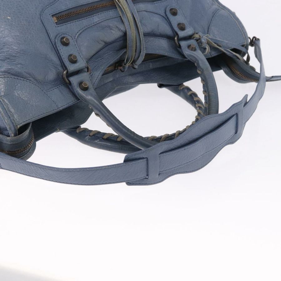 【日本直送】BALENCIAGA 城市手提包 皮革 兩用 藍色 115748 正品 193079V-7