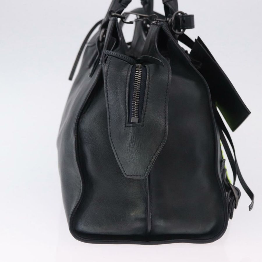 【日本直送】BALENCIAGA Le City 手提包 皮革 海軍藍 銀色 684907 正品 ka5367SAM-3