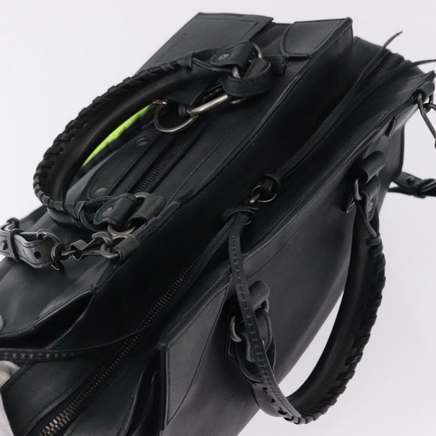 【日本直送】BALENCIAGA Le City 手提包 皮革 海軍藍 銀色 684907 正品 ka5367SAM-5