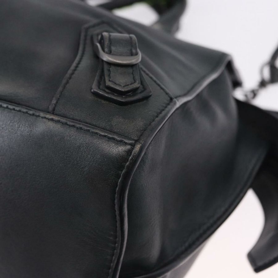 【日本直送】BALENCIAGA Le City 手提包 皮革 海軍藍 銀色 684907 正品 ka5367SAM-15