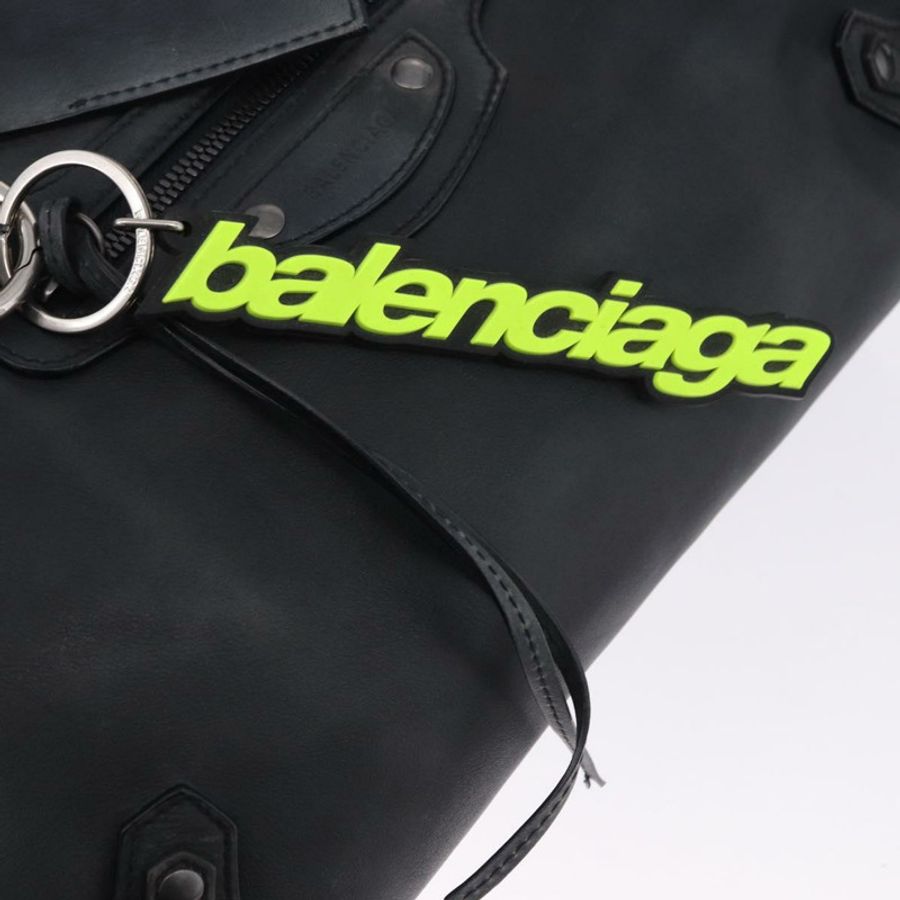 【日本直送】BALENCIAGA Le City 手提包 皮革 海軍藍 銀色 684907 正品 ka5367SAM-18