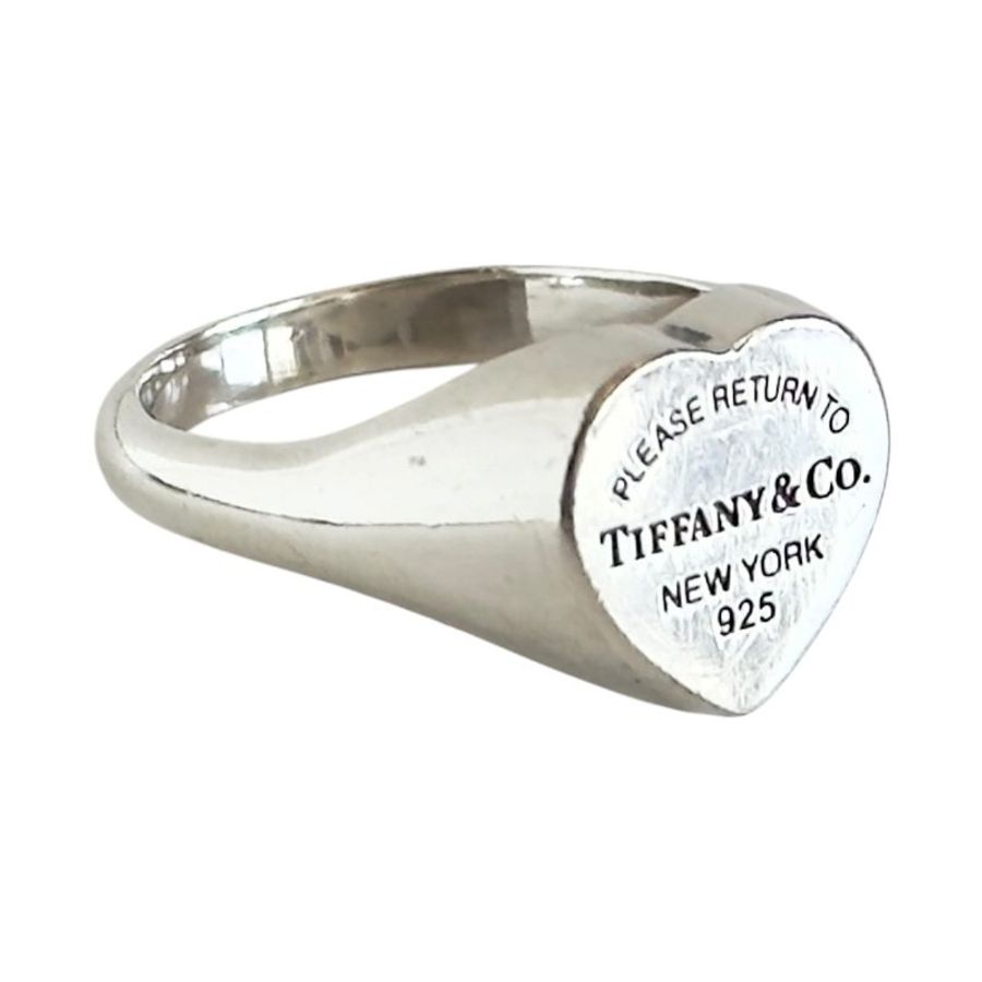 TIFFANY & CO. Return To Tiffany 純銀 愛心💗 戒指-0