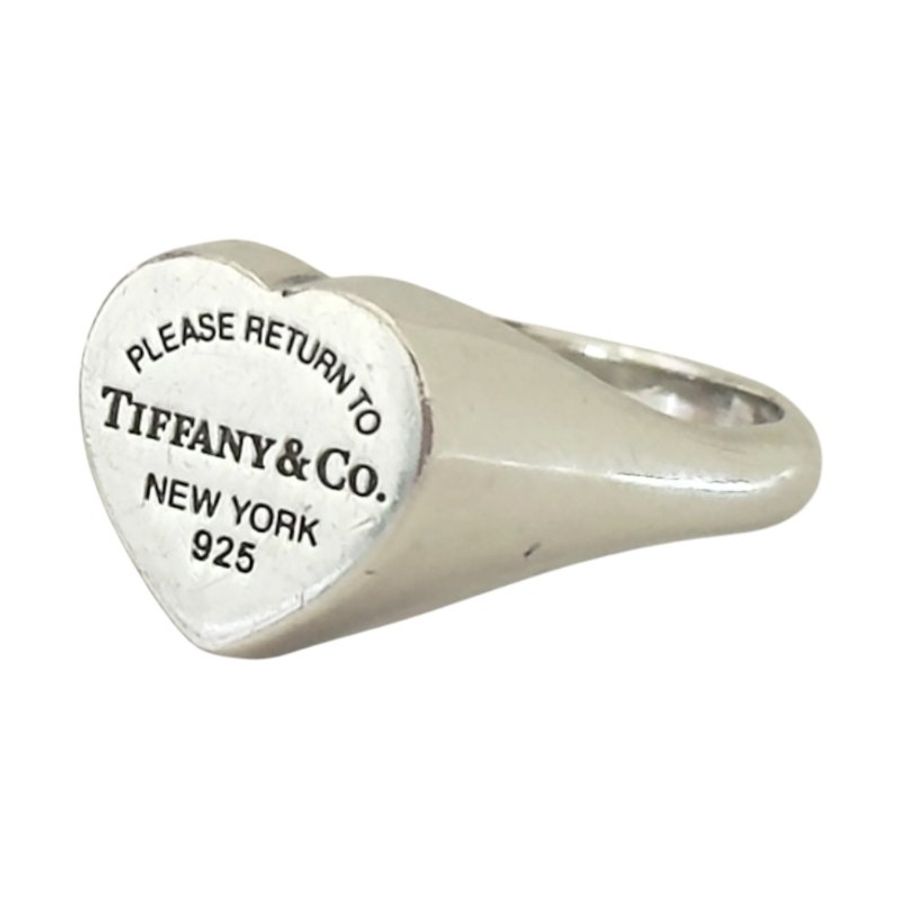TIFFANY & CO. Return To Tiffany 純銀 愛心💗 戒指-7
