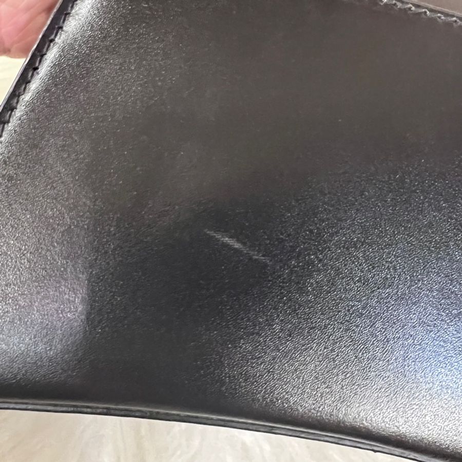 Balenciaga 黑滑面牛皮霧金釦小號手提肩斜背沙漏包-17