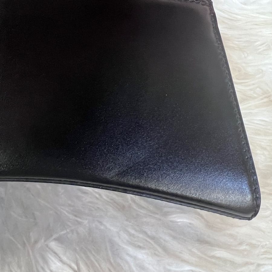 Balenciaga 黑滑面牛皮霧金釦小號手提肩斜背沙漏包-18