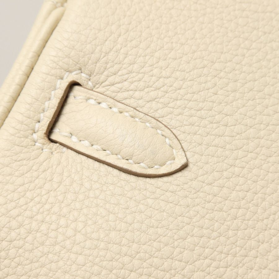 HERMES Togo皮革Birkin 25手挽袋Craie-15