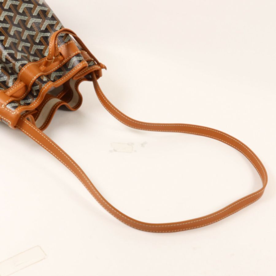 GOYARD 塗層帆布/牛皮皮革Petit Flot PM肩背袋-7