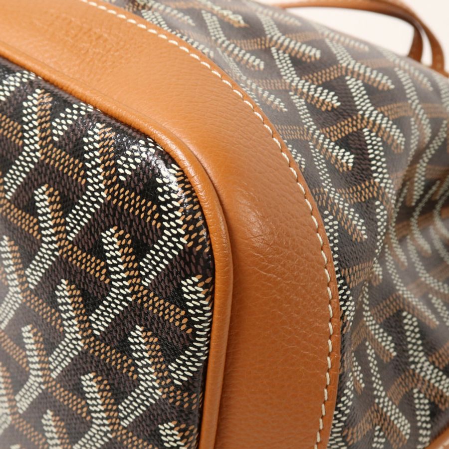 GOYARD 塗層帆布/牛皮皮革Petit Flot PM肩背袋-11