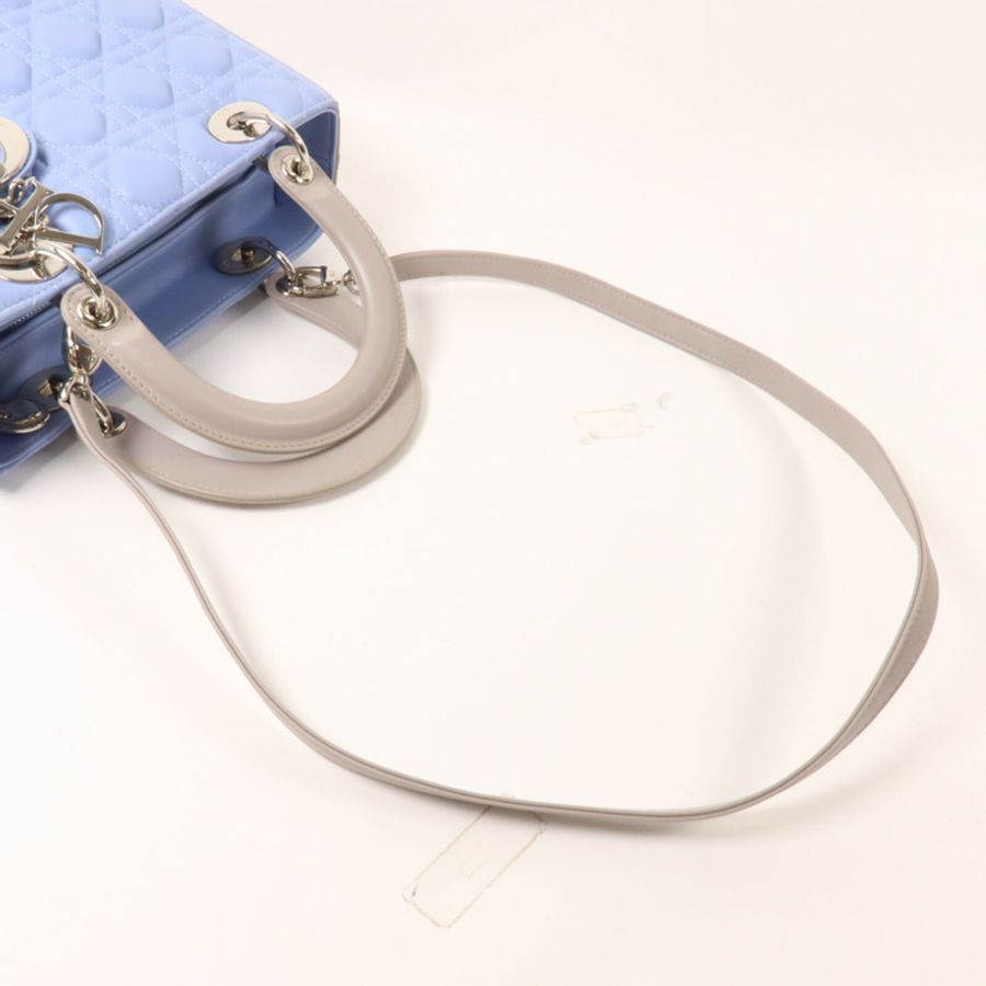 Dior 羊皮皮革Lady Dior Medium手挽肩背兩用袋-7