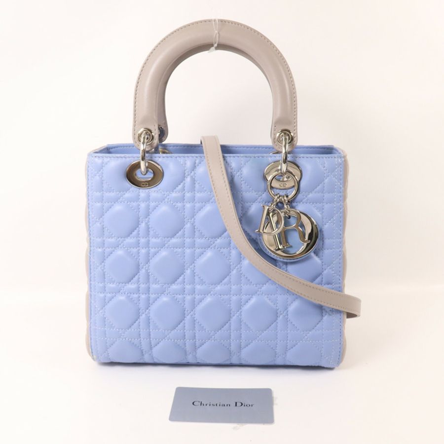 Dior 羊皮皮革Lady Dior Medium手挽肩背兩用袋-9