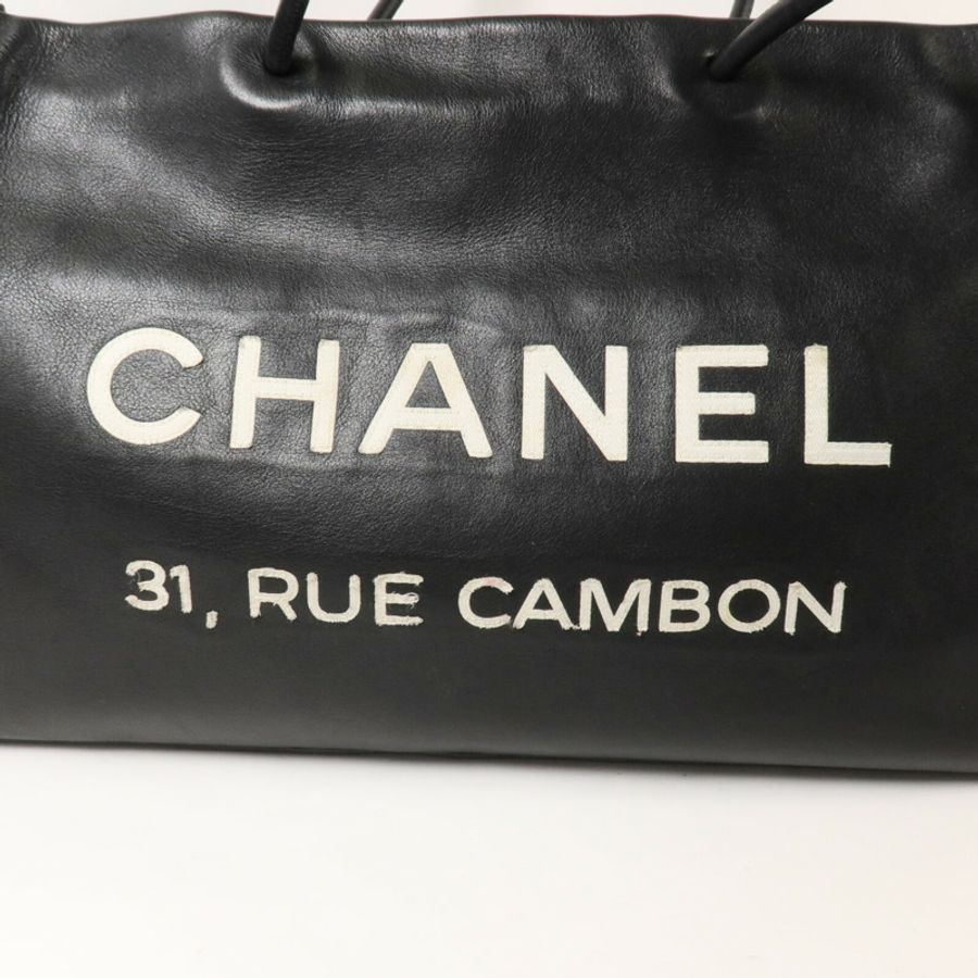 CHANEL 牛皮皮革Essential Logo Leather Tote Bag肩背袋-15