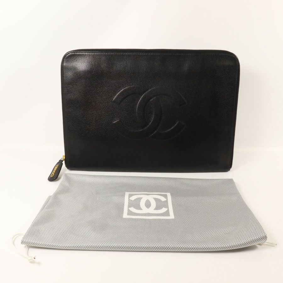 CHANEL 牛皮皮革Vintage Clutch手拿包-8