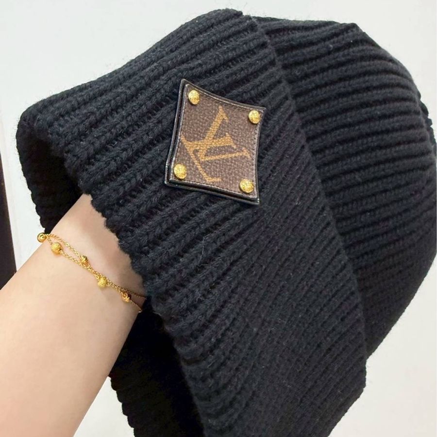 LV 黑色 羊毛 Monogram帆布 皮革 冷帽 毛帽 帽子製造-7