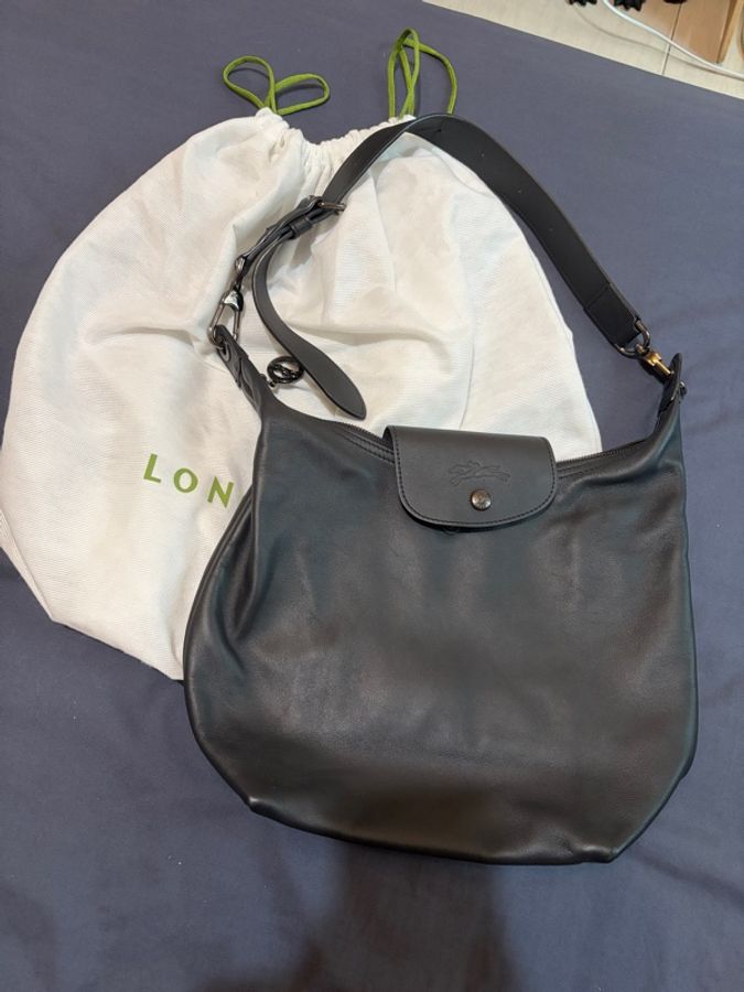 Longchamp Le Pliage Xtra Hobo 豎版黑色-0