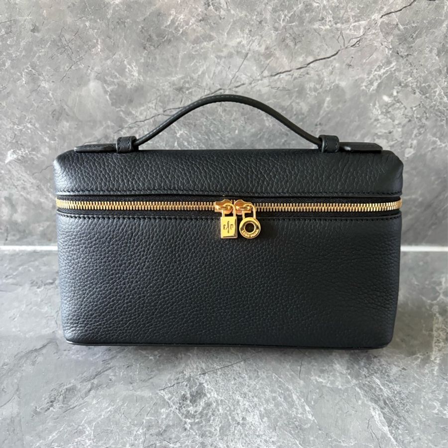 Loro Piana Extra Pocket L19飯盒包 黑金色 (二代扣)-0