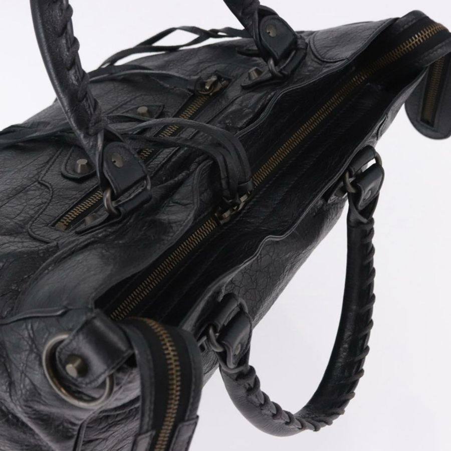 【日本直送】BALENCIAGA Vero 手提包 黑色皮革 235216 正品 am12018SM-5
