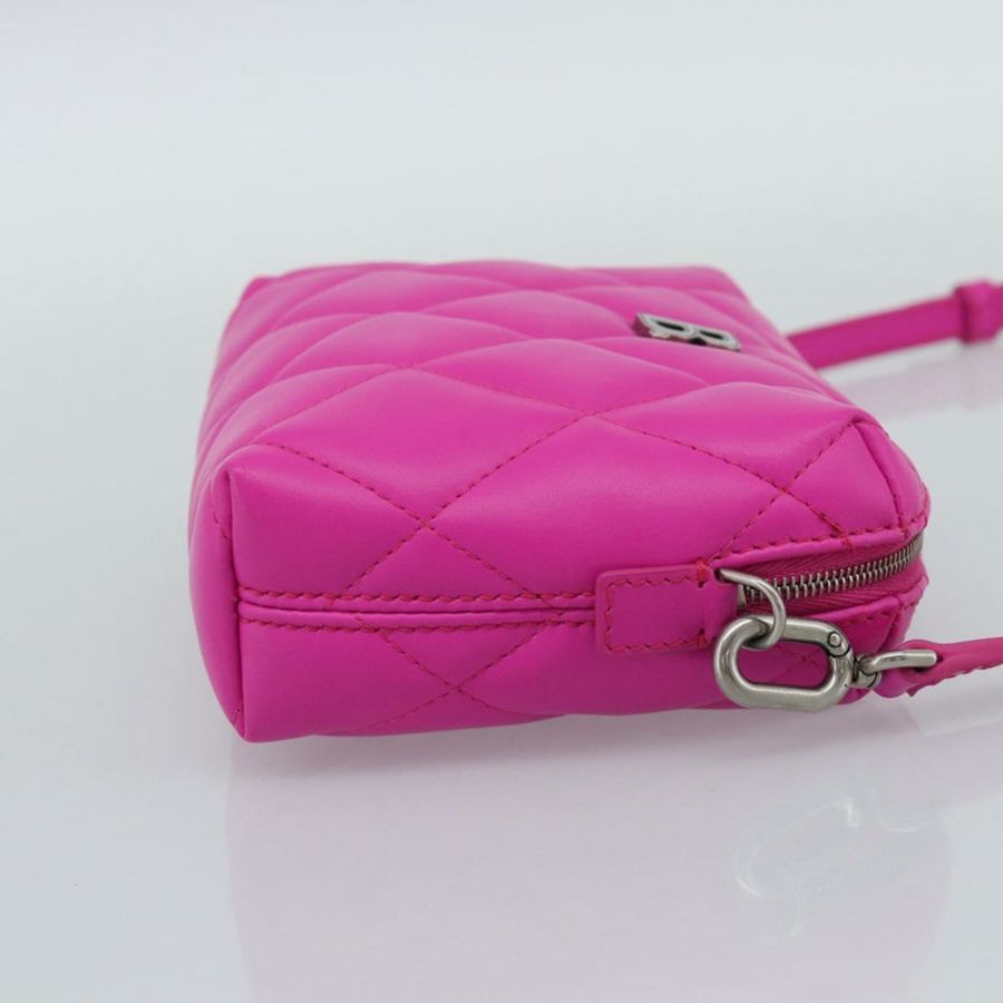 【日本直送】BALENCIAGA 紫色銀色皮革肩背包 618080 正品 ka5373V-3