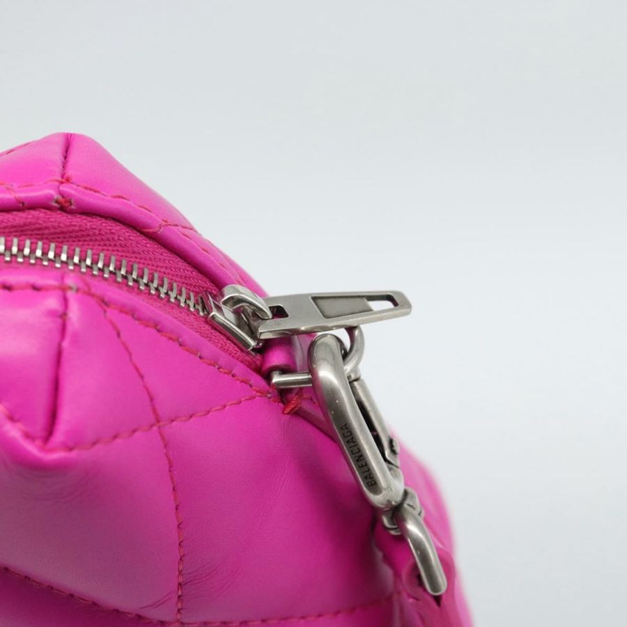 【日本直送】BALENCIAGA 紫色銀色皮革肩背包 618080 正品 ka5373V-8