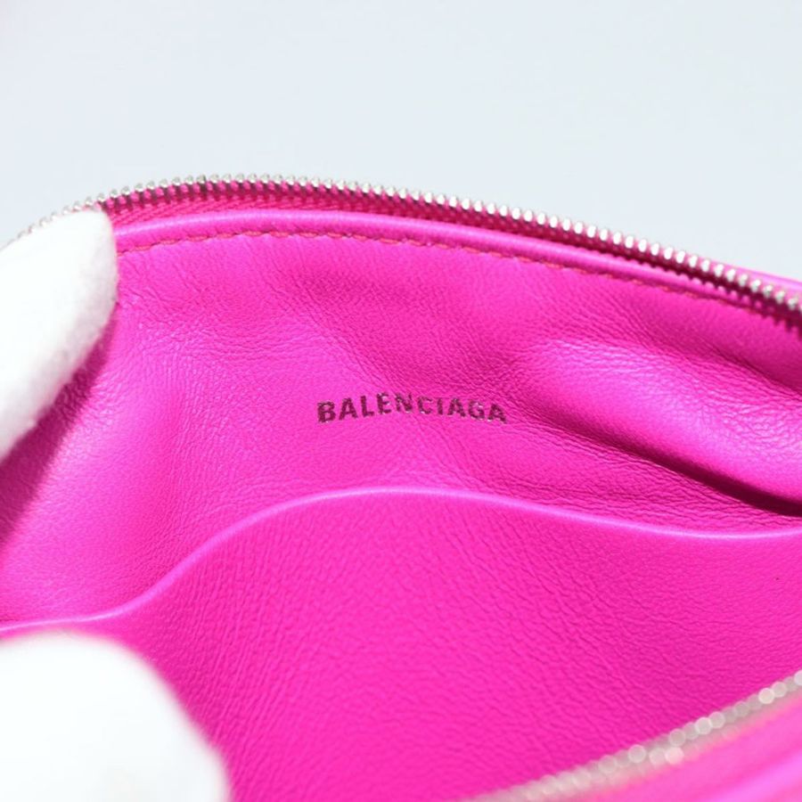 【日本直送】BALENCIAGA 紫色銀色皮革肩背包 618080 正品 ka5373V-9
