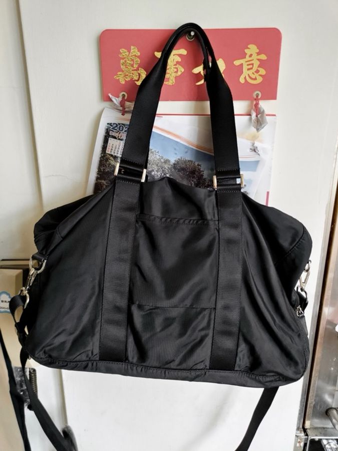 #agnes b.黑色旅行袋 XXL | 大尺寸 | 經典款 | 行李袋 | 托特包-10