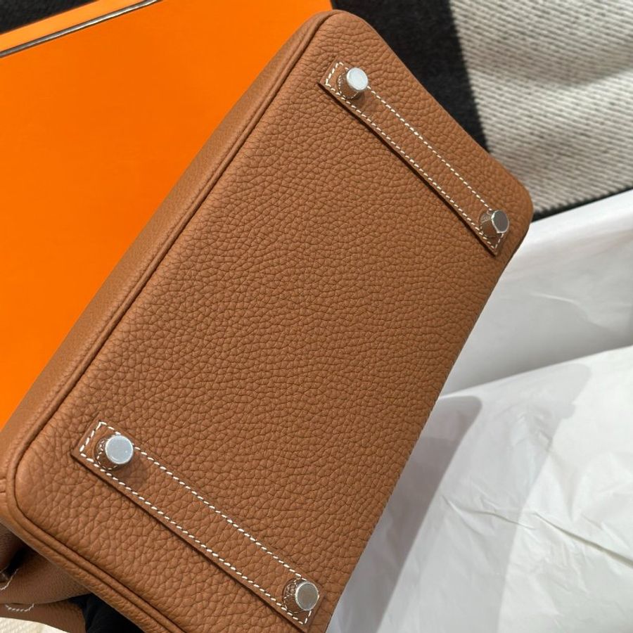 【天菜精選】HERMES 25CM BIRKIN TOGO 銀扣 金棕 全新商品-4