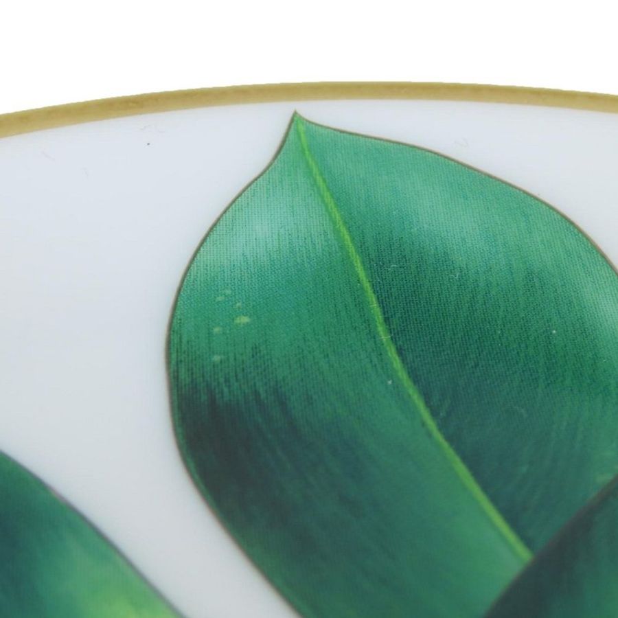 【巴黎站二手名牌專賣店】*現貨*HERMES 愛馬仕 真品* Passifolia 系列 2號陶瓷金線裝飾麵包奶油盤-3