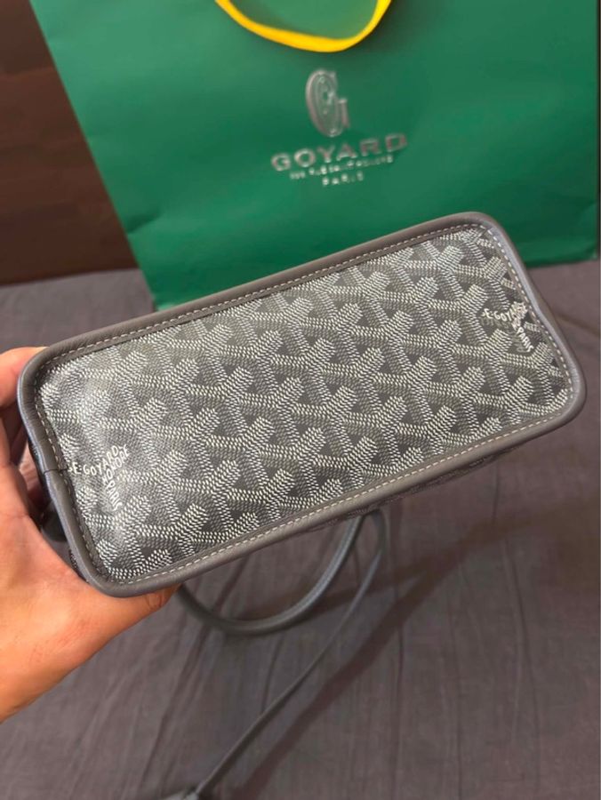 Goyard Anjou mini 雙面 tote 灰色-3