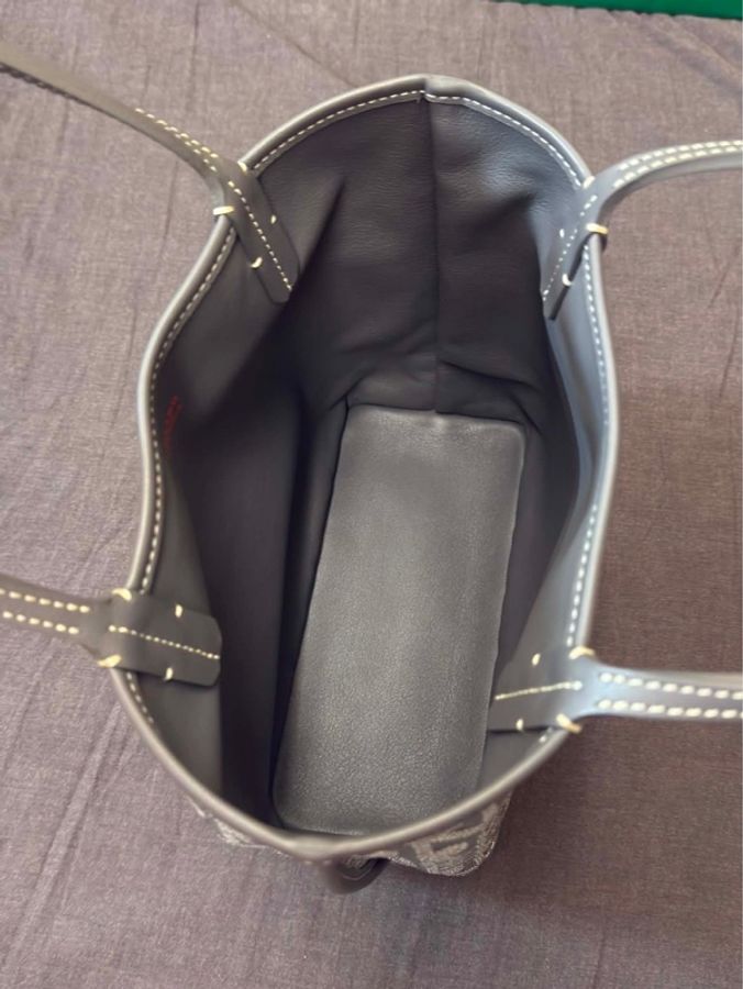 Goyard Anjou mini 雙面 tote 灰色-4