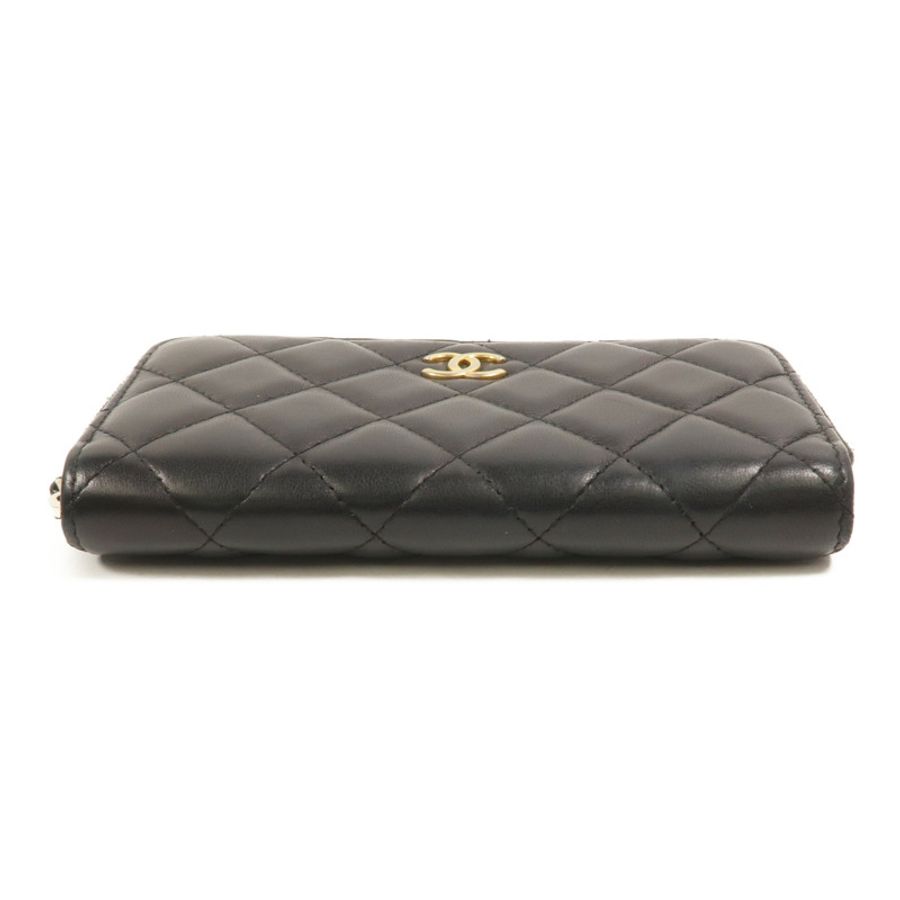 CHANEL 羊皮皮革Zipper Wallet長錢包-3