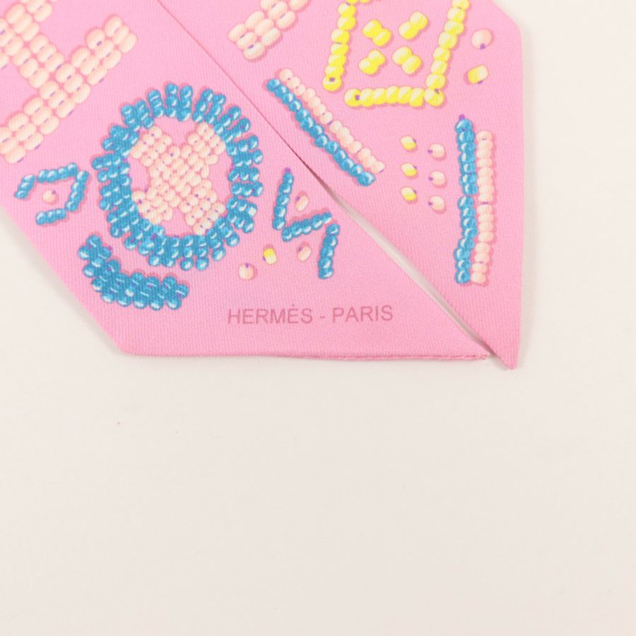 HERMES 絲質Twilly絲巾-4